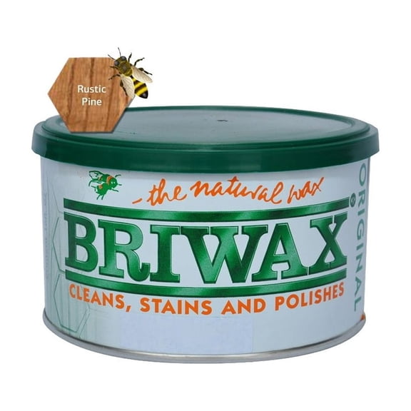 Briwax Furniture Wax for Wood, Cleans, Stains, and Polishes, Multi-Purpose, Rustic Pine, 16 Oz.