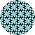 thumbnail image 1 of Ahgly Company Tapis d'Intérieur Lavable en Machine Carré Transitionnel Bleu Lagon, 3 Pieds Carré, 1 of 7