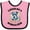 Pink and Black, variant on Inktastic Schnauzer Dog Lover Girls Baby Bib