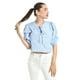 thumbnail image 5 of Blusa escote con lazos Roman Fashion /Juvenil, 6944 (Azul claro) azul cielo M, 5 of 6