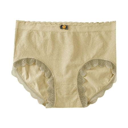 ShomPort Women s Cute Underwear Comfortable High Waisted Hipster Panties Lace Trim Stretchy Briefs