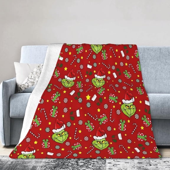 Blanket,How to Stole Christmas Blanket, Ultra Soft Micro Fleece Durable Halloween Blanket, Soft Warm Blanket Sheet for Adults Kids Bed 80"X60"