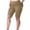 Khaki, variant on Athletic Shorts for Women Compression Mid Rise Biker Yoga Shorts Plus Size Summer Workout Knee Length Leggings