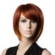 thumbnail image 5 of Pelucas De Pelo Lacio Corto Con Flecos Oblicuos Rojos Anaranjados Naturales Para Mujer, 5 of 9