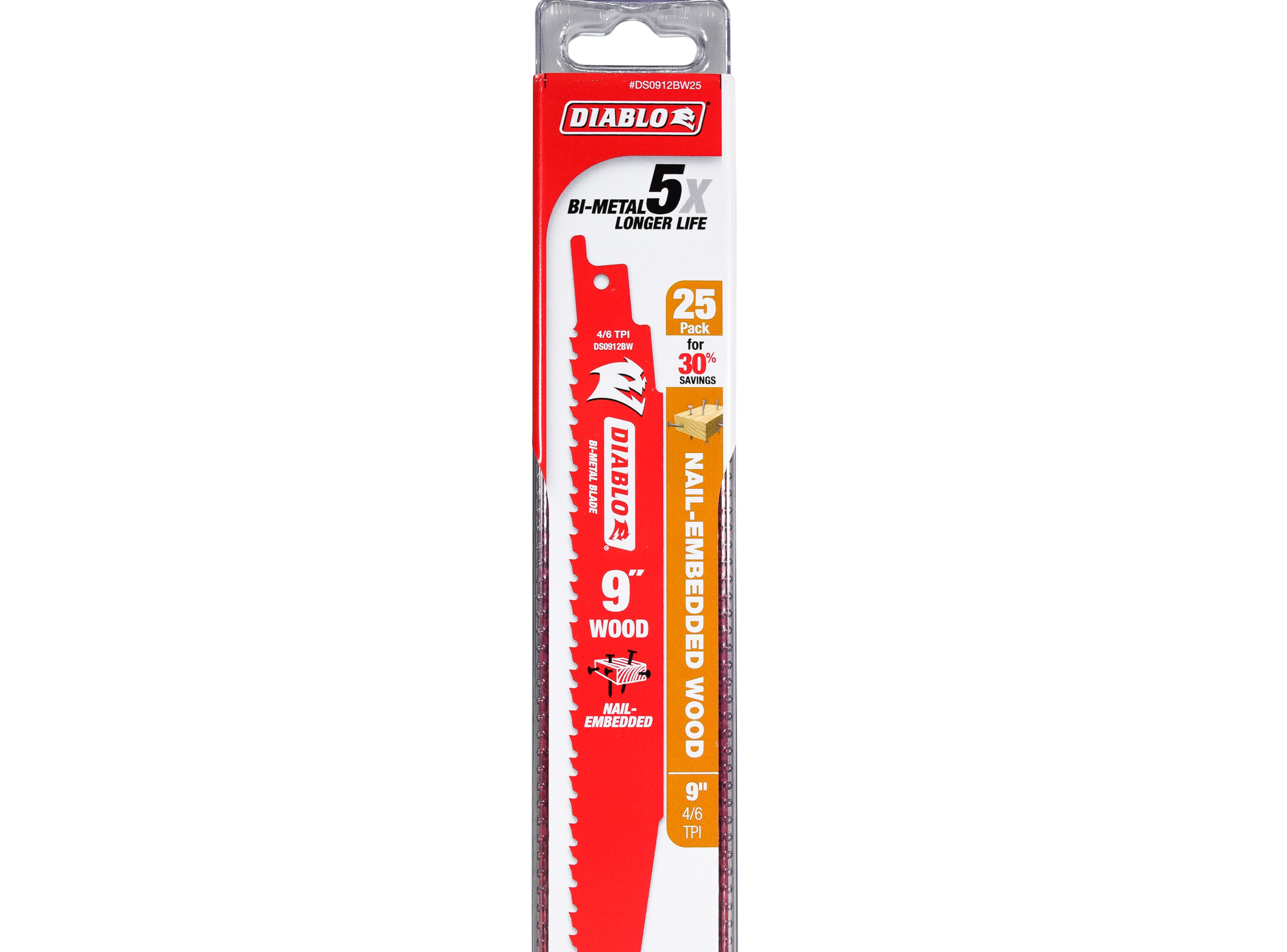 Freud DS0912BW25 Demo Demon Reciprocating Blades, Nail Embedded Wood, 9-In. x 6-12TPI, 25-Pk. - Quantity 1