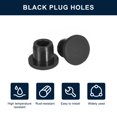 thumbnail image 2 of Unique Bargains 30 Pieces Black Plug Holes, Waterproof Rubber Button Plug for 9mm/0.35' Hole, 2 of 6