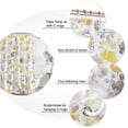 thumbnail image 6 of Yellow Grey Botanical Waterproof Fabric Shower Curtain,Spring Floral Watercolor Waterproof Fabric Shower Curtain for Bathroom Curtains Bathtubs Hotel Shower Curtains with 12 Hooks Extra Long 72x84, 6 of 8