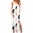 thumbnail image 2 of SMihono Robes Bohèmes d'Été Femmes Grande Taille Mode Femmes Décontracté Col en V Robes Imprimées Été Robe Sans Manches à Enfiler, 2 of 6