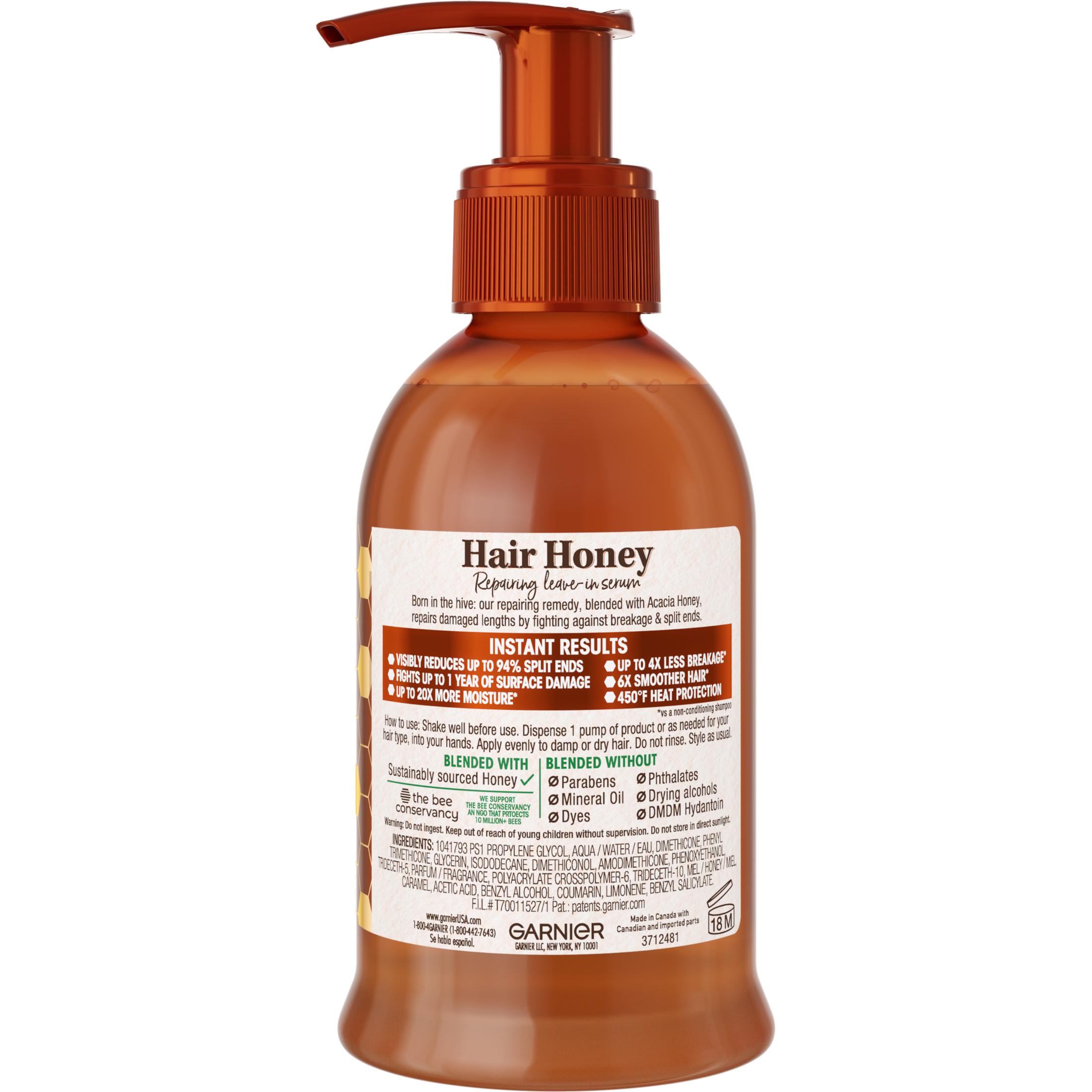 Garnier Whole Blends Honey Treasures Hair Honey Repairing Leave In Serum, 5.1 fl oz - image 3 of 12