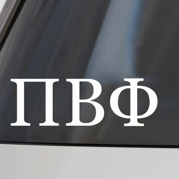 Pi Beta Phi Car Decal Sticker- Greek Letters Design, Officially Licensed Sorority Window Sticker