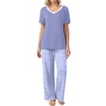 thumbnail image 3 of MINTREUS Womens Pajamas Sets 2 Piece Short Sleeve Lounge Set Printed Loose Pants Pj Sets, S-2XL, 3 of 7