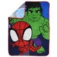 thumbnail image 3 of Spidey & His Amazing Friends Kids Throw, 46 x 60, Microfiber, Blue, Marvel, 3 of 11