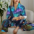 thumbnail image 6 of Daiia Cute Fuzzy Fantasy Creatures for Women's Long-Sleeved Pajama Set – Soft & Comfortable Sleepwear Button-Up Pajamas Cozy Lounge Wear-Large, 6 of 7