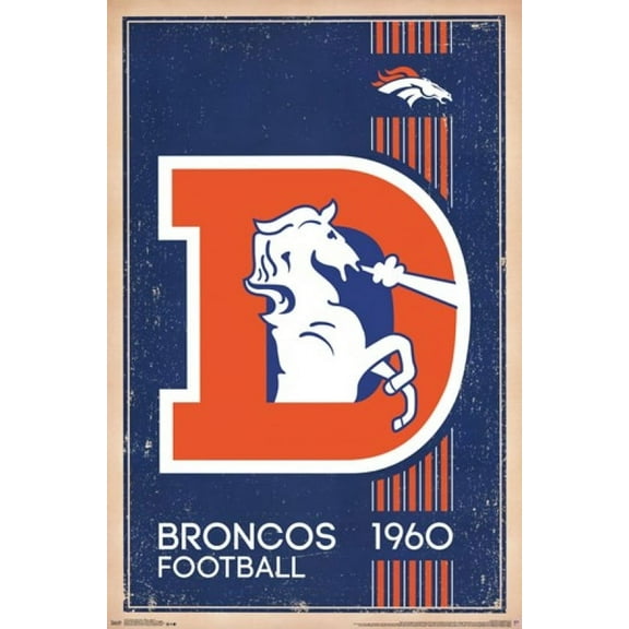 Denver Broncos - Retro Logo 2014 Poster Print (22 x 34)