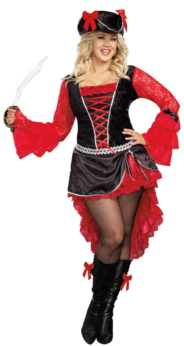 Womens Treasure Pleasure Plus Size Pirate Costume 4984