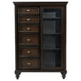 thumbnail image 3 of Andover 6-drawer Tempered Glass Door Chest Dark Oak, 3 of 11