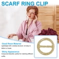 thumbnail image 3 of Uxcell Scarf Ring Clip Resin Round T-Shirt Clip Fashion Ring Scarves Clasp Buckle Tie Circle Glitters Gold Tone, 3 of 6