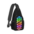 thumbnail image 2 of Geometry Dash Crossbody Bag Casual Sling Backpack Chest Bag Multipurpose Crossbody Shoulder Bag Hiking Daypacks, 2 of 9