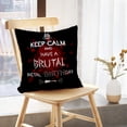 thumbnail image 5 of LALILO Throw Pillow Covers Keep Calm And Metal Birthday Greeting Card Cushion Cover 18" x 18", 2 Pack, 5 of 6