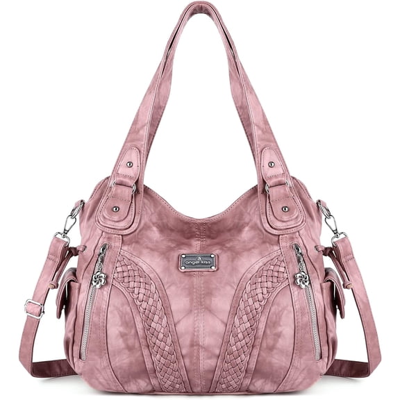 Handbags Women Fashion Tote Bag Shoulder Bags Top Handle Satchel Purses Washed Synthetic Leather Handbag