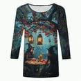 thumbnail image 5 of Towmus Womens Fall Shirts T-Shirts Thanksgiving Graphic Tee Tops Under $10, 5 of 6