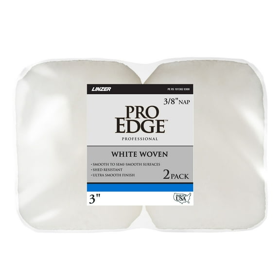 PRO EDGE by Linzer 3x3/8" Woven Paint Roller Cover 2 Pack