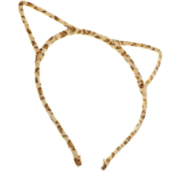 Foxnovo Fancy Dress Costume Party Cat Ears Wired Headband (Leopard)
