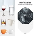 thumbnail image 6 of Disketp Forest Black Ghost Warrior Funny Coasters,4 Pcs Leather Coasters with Holder, Perfect Housewarming Hostess Gifts,Protect Furniture from Water Marks Scratch and Damage-Octagon, 6 of 6