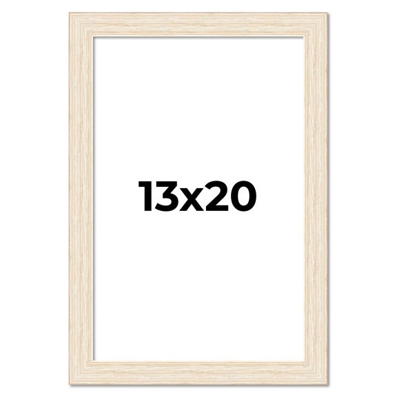 13x20 Frame White Real Wood Picture Frame Width 1.5 inches | Interior Frame Depth 0.5 inches | Barn