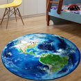 thumbnail image 2 of PENGXIANG Earth Moon Planet 3D Print Soft Carpet Anti-slip Rug Floor Mat Home Decor, 2 of 9