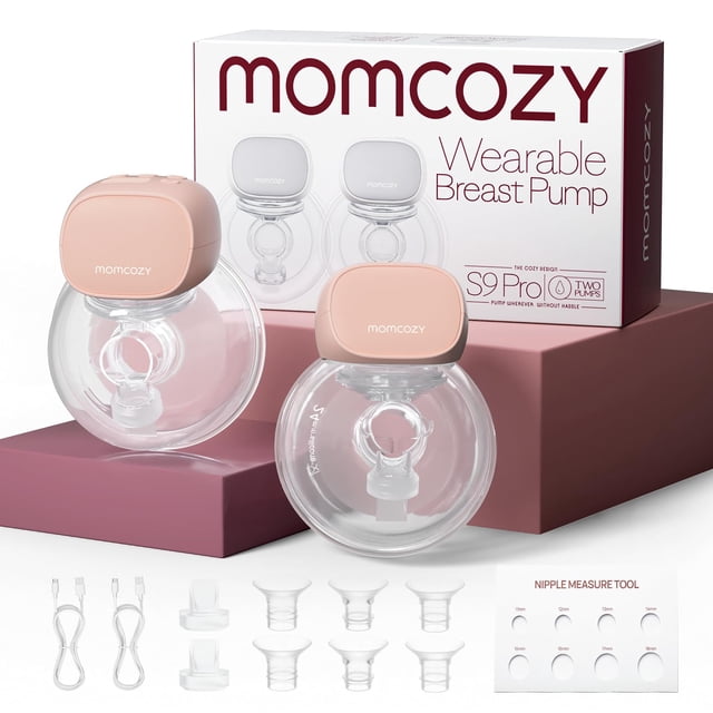 Extractor de leche portátil Momcozy S9 Pro con batería extendida, paquete de 2