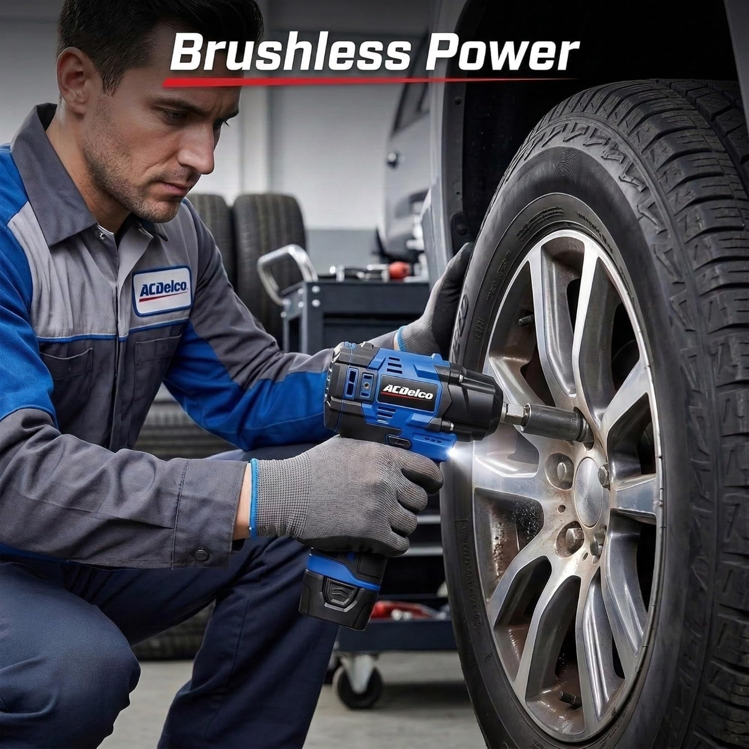 ACDelco G12 Series 12V Brushless 3/8 inch Cordless Impact Wrench 140 ft-lbs 190 Nm Max Torque 3600 RPM 4-Mode Intelligent Control Compact Body Bare Tool Only ARI12186-3T