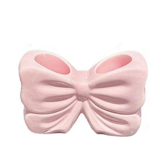 Yesbay Bow-knot Toothbrush Holder Storage Rack Polished Surface Bathroom Caddy Toothbrush Holder