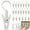 White, variant on 20PCS Laundry Hooks with Clips Super Strong Plastic Home Travel Swivel Hanging Hanger Closet Organizer Clamps Socks Boot Bras Towels for Bathroom Wardrobe Kitchen Office