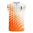 thumbnail image 4 of Men Polo Shirt Slim Fit Sleeveless Golf Shirt Performance Casual T-Shirts Orange XXXL, 4 of 5