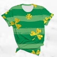 thumbnail image 4 of KIHOUT Nouveaux Arrivlas T-Shirts pour Femmes Fête de la Saint-Patrick, Mode Grande Taille Col Rond Manches Courtes T-Shirt Imprimé Vert, Taille P-5TG, 4 of 5