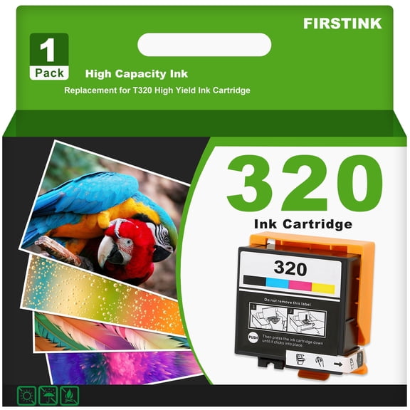 High Capacity T320 Ink Cartridge T320XL 320 Ink Cartridge Four-Color Replacement for PictureMate PM-400 PM-401 PM 400 Photo Printer Ink(1-Pack)
