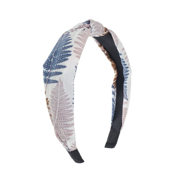 Unique Bargains 1 Pc Grace Star Pattern Wide Cross Knot Headbands for Women Coffee