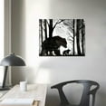thumbnail image 4 of Nawypu  Vintage Wall Art Canvas Deer Moose Elk Bear in Wild Forest Painting Prints Animal Picture Poster Artwork for Farmhouse Cabin Lodge Decor Framed Ready To Hang, 4 of 5
