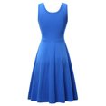 thumbnail image 2 of Frontwalk Women A-line Tank Midi Dresses Plain Hawaiian Long Dress Ladies Vest Loose Summer Beach Sundress Royal Blue S, 2 of 2