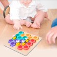 thumbnail image 4 of Juegos de rompecabezas de madera, rompecabezas de clasificación de colores , juguete de habilidad fina, aprendizaje temprano para niños, 4 of 9