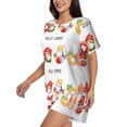 thumbnail image 2 of Picia Summer Gnome Pajamas Sets for Women Soft Short-Sleeved Pjs with Lounge Shorts Two Piece Sleepwear-XX-Large, 2 of 9