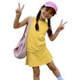 thumbnail image 4 of Grblisyd Girls Summer Outfits Solid Color Tennis Skirt Sets Sleeveless Tank Tops and Pleated Skirts 2 Piece Outfit Activewear Clothes 5-12 Years, 4 of 6