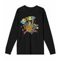 thumbnail image 4 of Scooby-Doo Zoinks Ruh Roh Adult Black Crew Neck Long Sleeve Tee-XS, 4 of 7