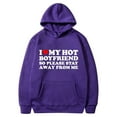 thumbnail image 1 of DPTALR Valentine's Day Couple Print Hooded Fleece Pocket Sweater Coat, 1 of 2