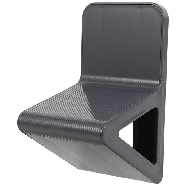 OULII Rectangular Shower Step Stool for Pregnant Ladies in Grey Plastic for Shaving Legs 1Pack