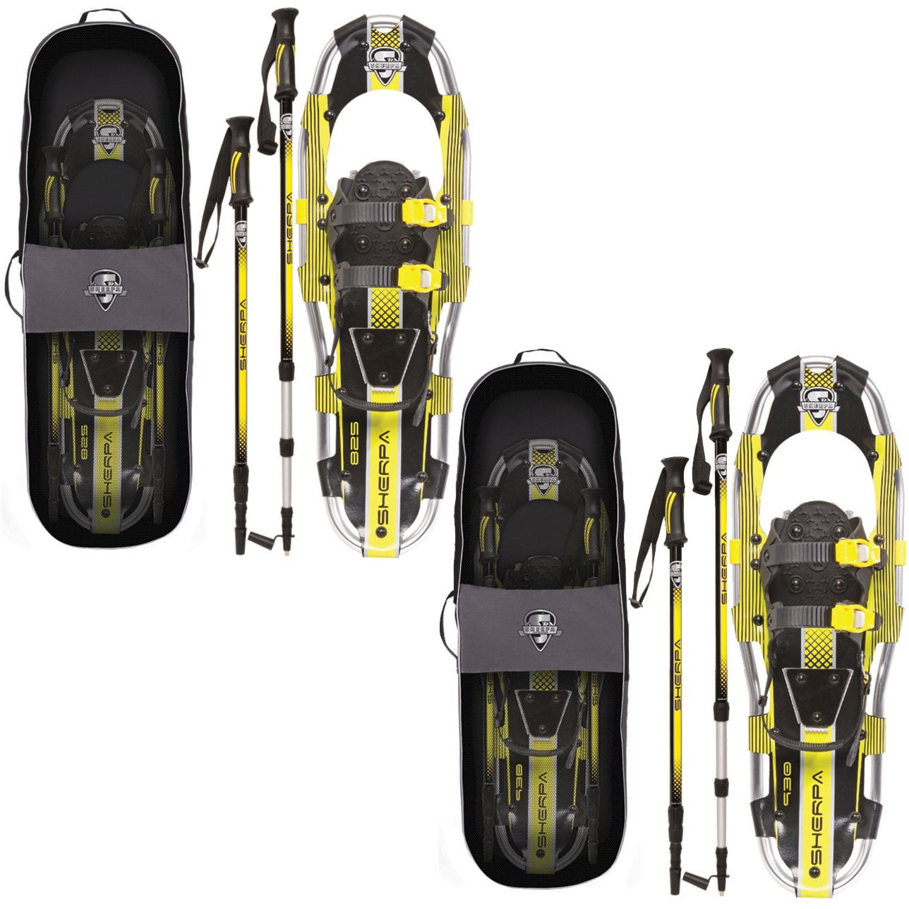 Yukon Charlie's Sherpa Series 8 x 25 Inch Snowshoes + 9 x 30 Inch Snowshoes by Kwik Tek