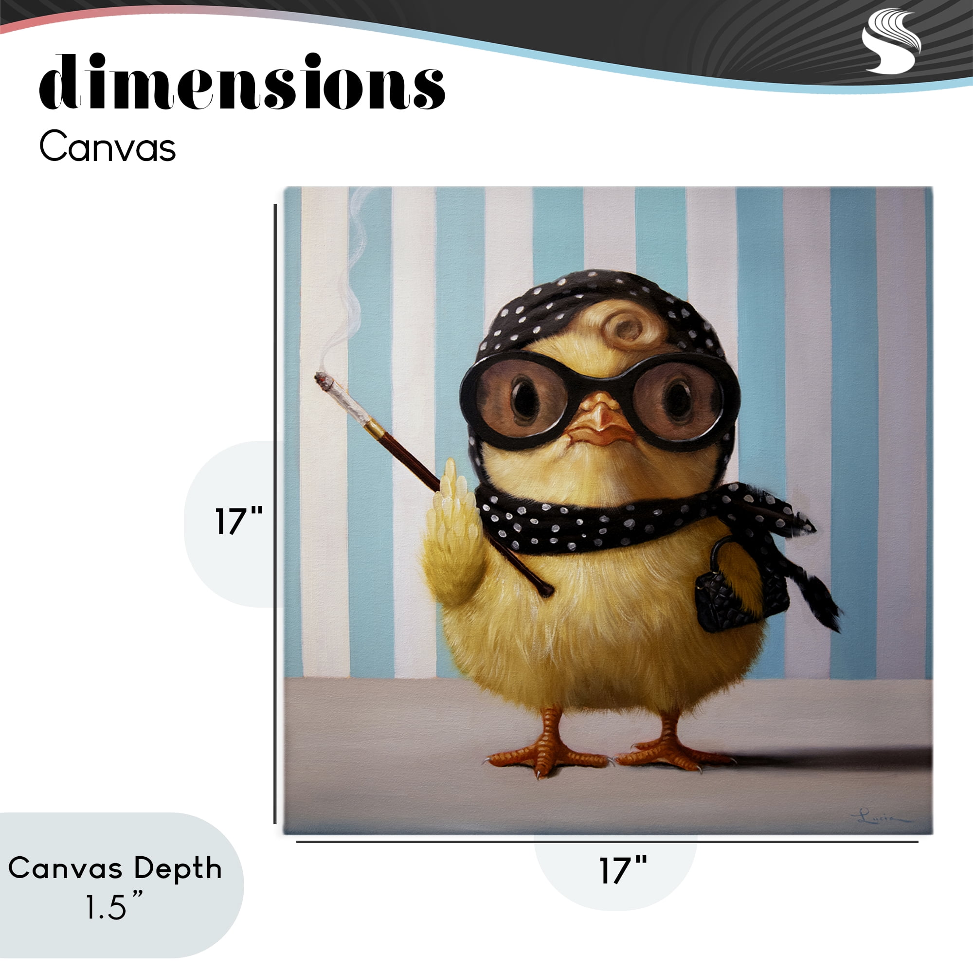 Stupell Industries Audrey Henburn Famous Chick Canvas Wall Art, design by Lucia Heffernan