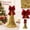 Gold, variant on Shiny Tinsel Tabletop Mini Christmas Tree with Big Bow, Freestanding Metallic Tinsel Small Christmas Tree, Christmas Table Decorations,Christmas Indoor Decorations,Christmas Home Decorations-Silver
