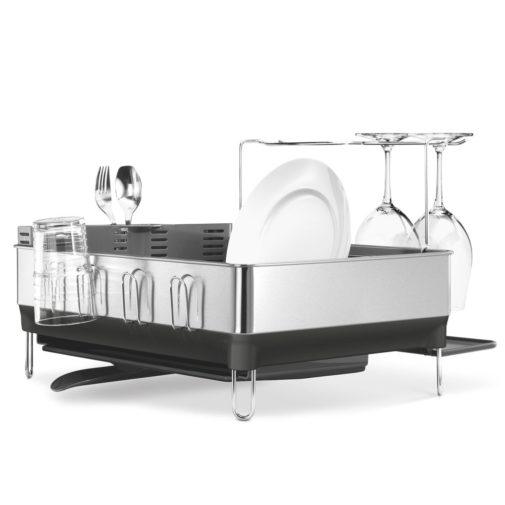 Simplehuman Steel Frame Dishrack FingerprintProof Stainless Steel